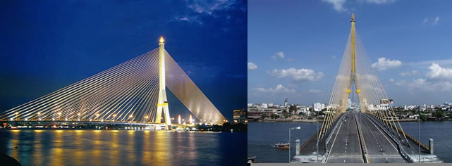 The Project of Rama VIII Bridge in Thailand